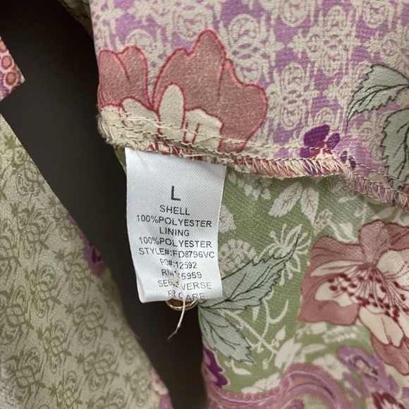 Vici Dress Large Paisley Floral Peasant Ruffle Cottagecore Flowy Short Boho - Picture 7 of 12